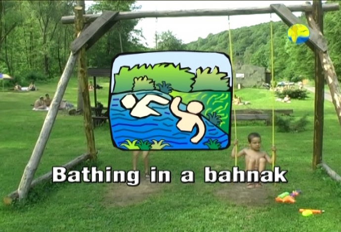 Bathing in a Bahnak (NaturistFreedom)