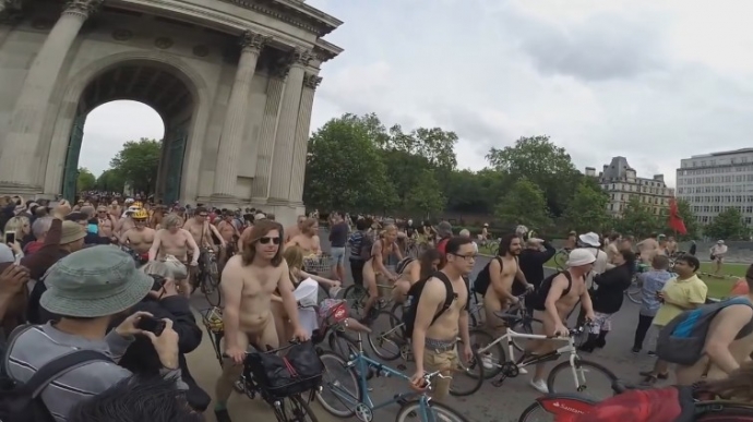 World naked bike ride 2016 London